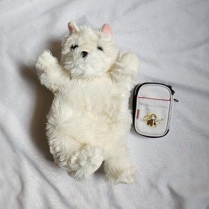 2 Bags (White Dog Backpack &   NWOT Hama White Small Bag) for 1 Price